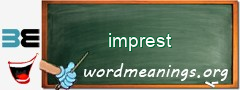 WordMeaning blackboard for imprest